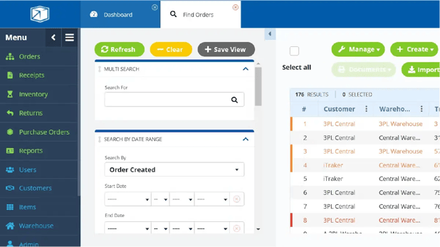 3PL Warehouse Manager Screenshot